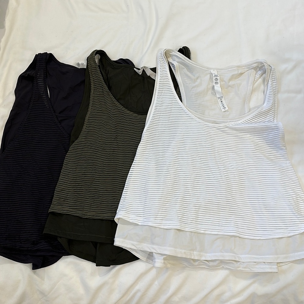 3 Lululemon Tanks - Size 10